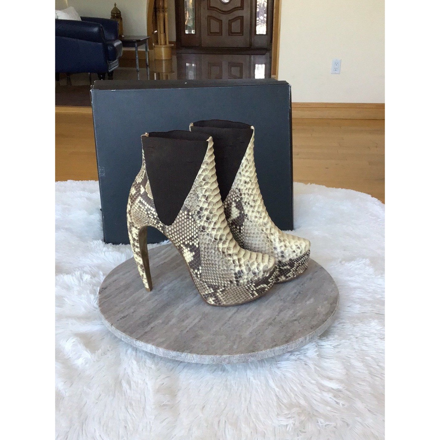 Walter Steiger Python Ankle Booties. Size 7.5
